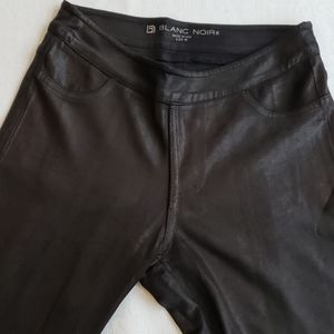Blanc Noir leather like pants
